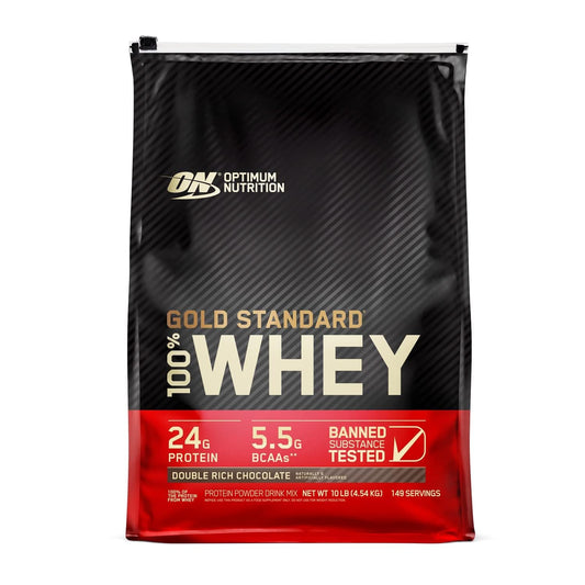 ON GOLD STANDARD 100% WHEY PROTEIN 10LBS, (DOUBLE RICH CHOCOLATE)