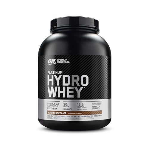 Optimum Nutrition (ON) Platinum Hydro Whey Protein Isolate – 3.5 lbs, 1.54 kg (Turbo Chocolate) Made in U.S.A